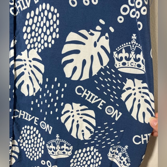 tipsy elves Button Up Shirt Men’s Xl Blue Vacation Casual Short Sleeves - Picture 3 of 8